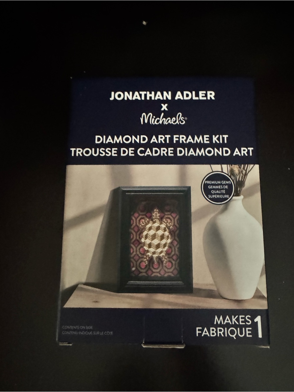 Jonathan Adler Diamond Art Frame Kit - Black and Navy